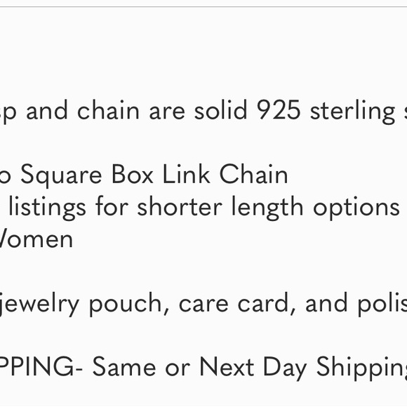 NEW Solid 925 Sterling Silver Franco Square Box Link Chain Necklace 30” - Picture 6 of 6